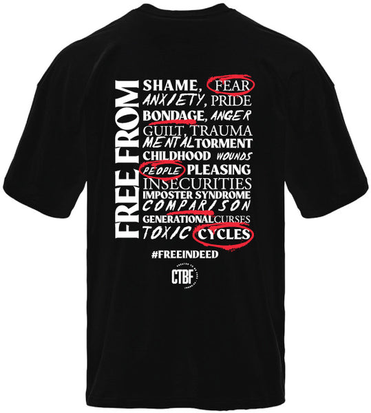 “Free in Christ" Tee (Front and Back Design) - IN STOCK NOW