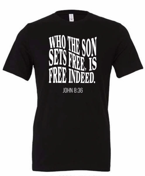 ‘Who the Son Sets Free’ Unisex Christian T-Shirt - 6 Colors