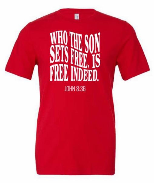 ‘Who the Son Sets Free’ Unisex Christian T-Shirt - 6 Colors