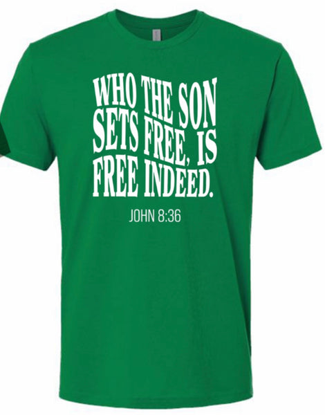 ‘Who the Son Sets Free’ Unisex Christian T-Shirt - 6 Colors
