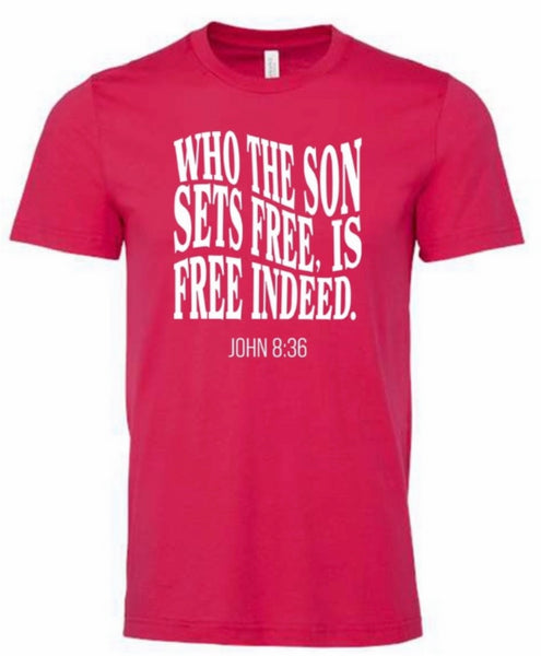 ‘Who the Son Sets Free’ Unisex Christian T-Shirt - 6 Colors