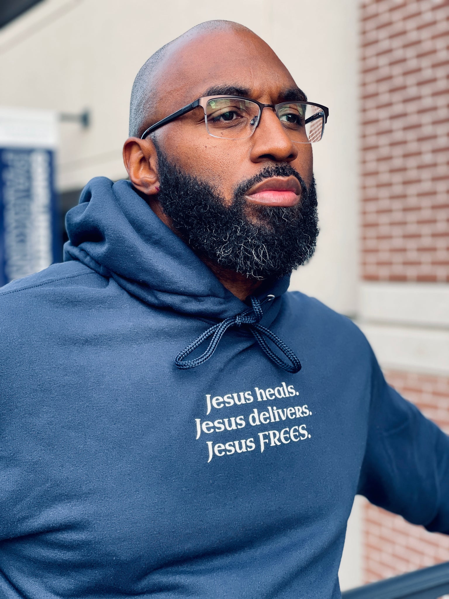 Jesus shop face hoodie