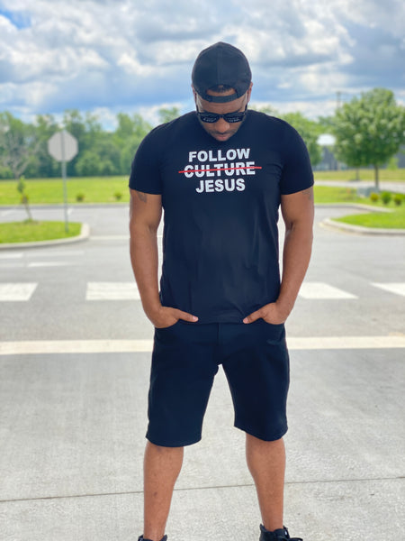 “Follow Just, Not culture" (Black: Unisex Fit)